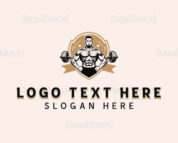 Muscle Man Bodybuilding Logo