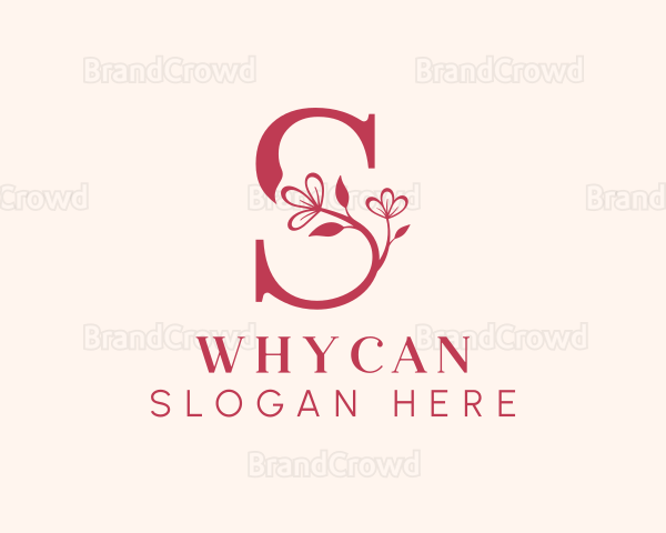 Floral Boutique Letter S Logo