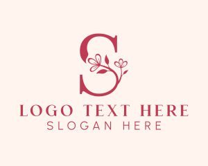 Esthetician - Floral Boutique Letter S logo design