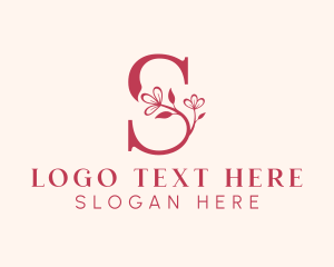 Floral Boutique Letter S Logo