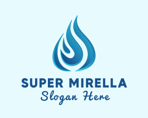 Natural - Sea Water Droplet logo design