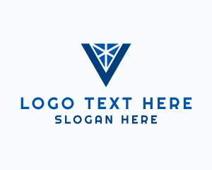 Triangle - Modern Architecture Letter V Company logo design
