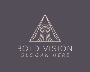 Pyramid Psychic Eye logo design