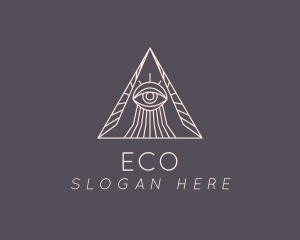 Spiritual - Pyramid Psychic Eye logo design