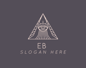 Spiritual - Pyramid Psychic Eye logo design