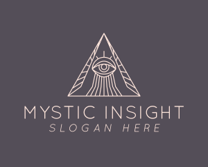 Pyramid Psychic Eye logo design