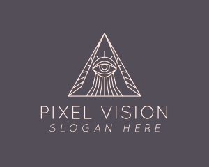 Pyramid Psychic Eye logo design