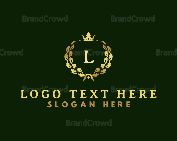 Luxury Crown Wreath Logo