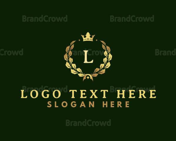 Luxury Crown Wreath Logo