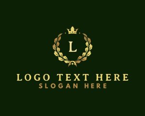 Luxury Crown Wreath Logo