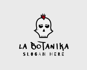 Mohawk Punk Skull Logo