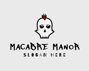 Mohawk Punk Skull logo design