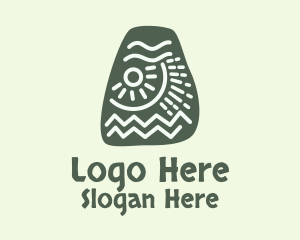 Ancient Mayan Stone Logo