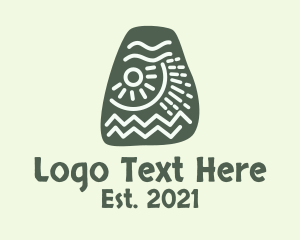 Sculpture - Ancient Mayan Stone logo design