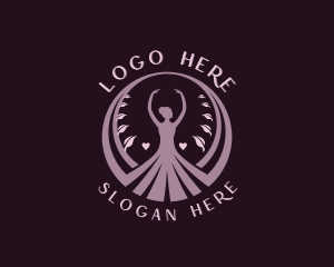 Forestry - Ballet Yoga Woman logo design