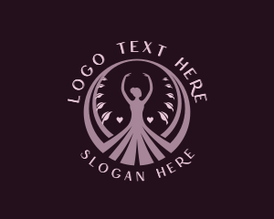 Tree - Ballet Yoga Woman logo design