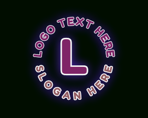 Hangout - Neon Bar Lounge logo design