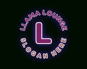 Neon Bar Lounge logo design