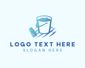 Gradient - Brush & Bucket Cleaning logo design