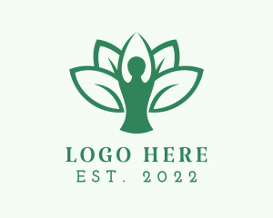 Zen - Leaf Yoga Meditation logo design