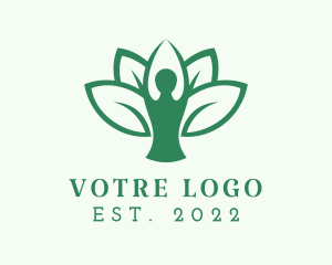 Relax - Leaf Yoga Meditation logo design