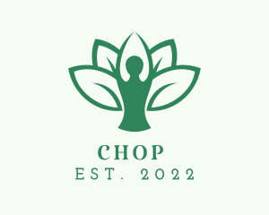 Health - Leaf Yoga Meditation logo design