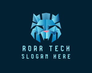 Roar - Crystal Ice Lion Head logo design