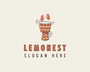 Musical - Djembe Percussion Instrument logo design