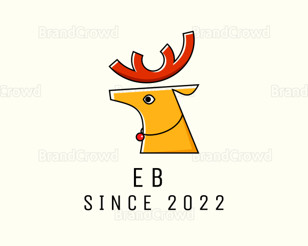 Christmas Holiday Reindeer Logo