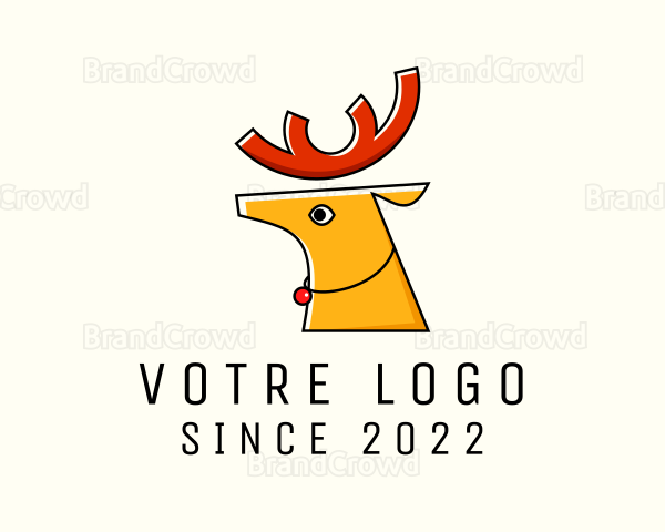 Christmas Holiday Reindeer Logo