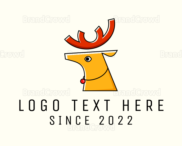 Christmas Holiday Reindeer Logo