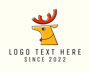 Sleigh - Christmas Holiday Reindeer logo design