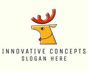 Christmas Holiday Reindeer  Logo