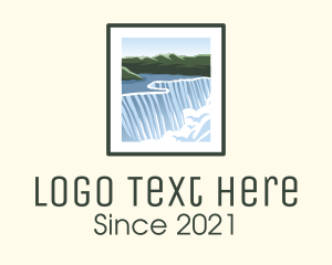 Painting - Niagara Falls Frame logo design