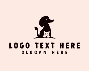 Cat - Poodle Dog Cat Pet logo design