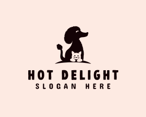 Poodle Dog Cat Pet logo design