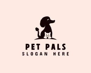 Poodle Dog Cat Pet logo design