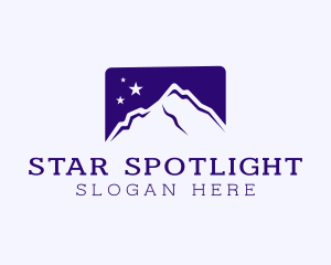 Mountain Night Stars logo design