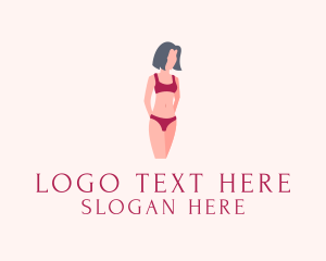 Strip Dance - Underwear Lingerie Fashion logo design