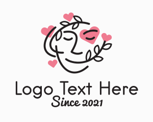 Simple - Beautiful Woman Face logo design