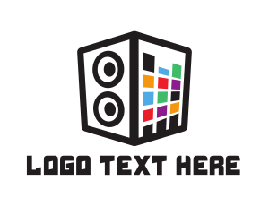 Mixer - Colorful Stereo Box logo design