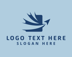 Blue - Arrow Logistics Delivery logo design