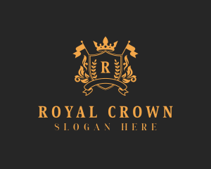 Royal Crown Shield Monarch  logo design