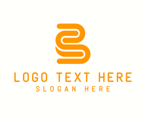 Curved - Modern Letter B Brand logo design