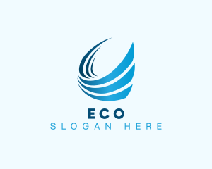 Wind - Air Breeze Cooling logo design