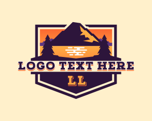 Lake - Mountain Lake Vacation logo design