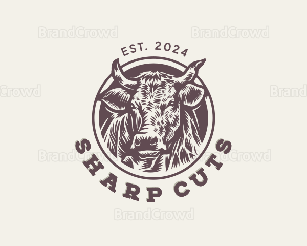 Cow Cattle Farm Animal Logo