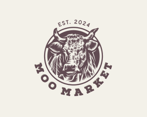 Cow Cattle Farm Animal logo design