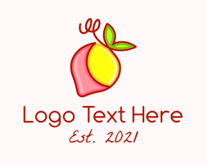 Healthy Drink - Strawberry Lemonade Fruit logo design