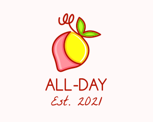 Juice Stand - Strawberry Lemonade Fruit logo design